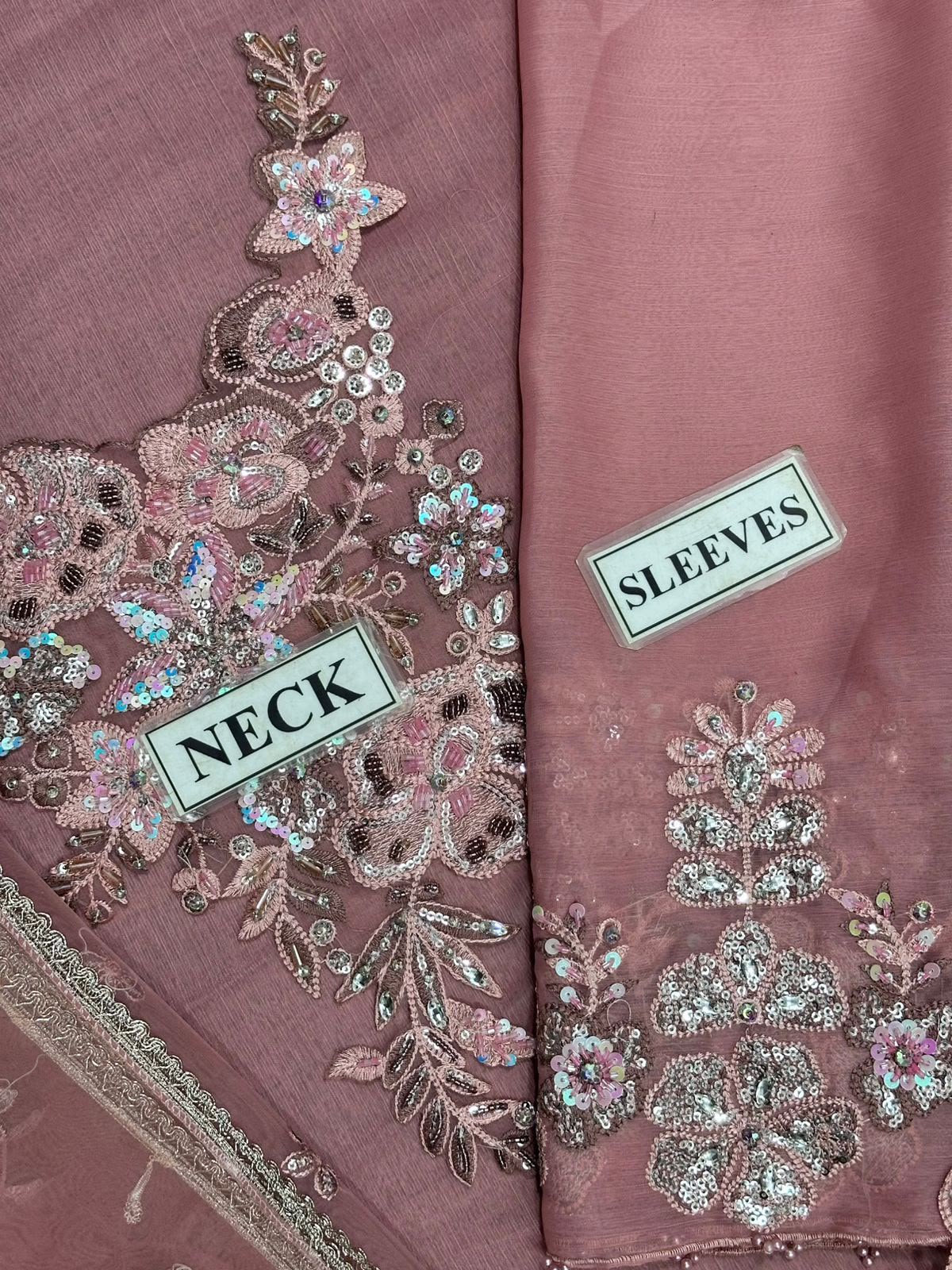 Iznik Master Replica – Heavy Embroidered Chiffon 3-Piece Suit (Adda Work)