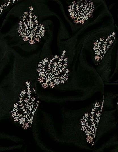 Luxury Embroidered Shamoze Silk 2-Piece Suit –