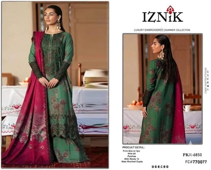 IZNIK Patch Series 2026 – Digital Printed 3-Piece Lawn Suit with Chiffon Dupatta (Code FC 770070-79)