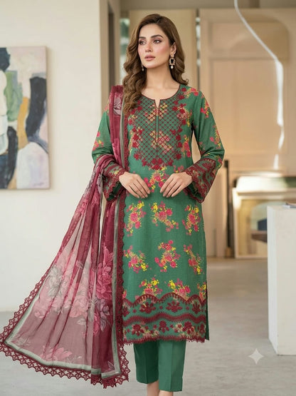 IZNIK Patch Series 2026 – Digital Printed 3-Piece Lawn Suit with Chiffon Dupatta (Code FC 770070-79)