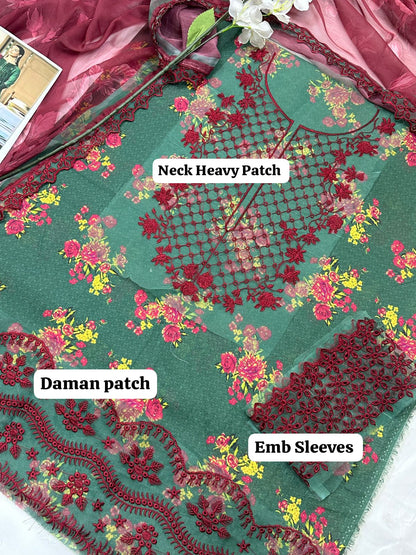 IZNIK Patch Series 2026 – Digital Printed 3-Piece Lawn Suit with Chiffon Dupatta (Code FC 770070-79)