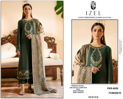 IZEL Luxury Lawn Summer Collection 2026 – Heavy Embroidered 3-Piece Suit