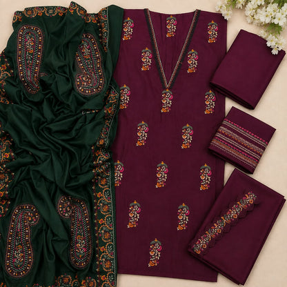 BATIK Lawn Summer Eid Collection 2026 – Heavy Embroidered 3-Piece Suit (Code FC 92002)