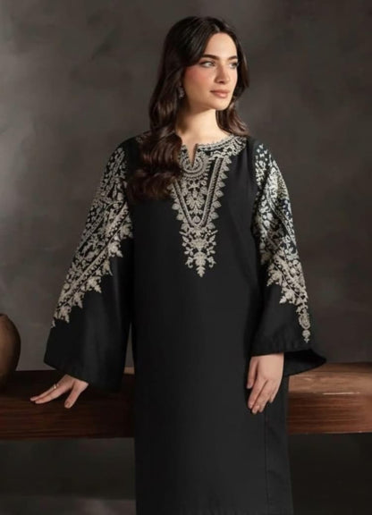 Black - Bareeze, Urge, Batik Airjet Lawn 2-Piece Dress (Neck & Daman Embroidered)