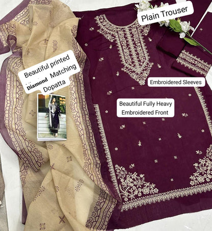 BATIK Luxury Lawn Summer Collection 2026 – Heavy Embroidered 3-Piece Suit (Code FC 770038)