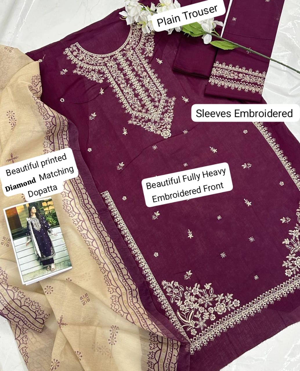 BATIK Luxury Lawn Summer Collection 2026 – Heavy Embroidered 3-Piece Suit (Code FC 770038)
