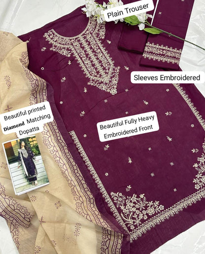 BATIK Luxury Lawn Summer Collection 2026 – Heavy Embroidered 3-Piece Suit (Code FC 770038)
