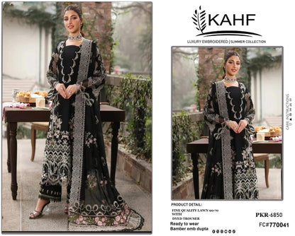 KAHF Luxury Lawn Summer Collection 2026 – Heavy Embroidered 3-Piece Suit (Code FC 770042)