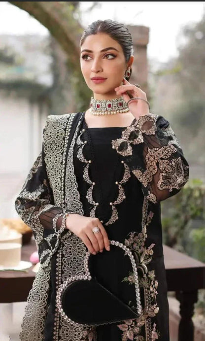 KAHF Luxury Lawn Summer Collection 2026 – Heavy Embroidered 3-Piece Suit (Code FC 770042)