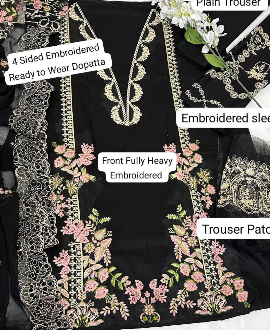 KAHF Luxury Lawn Summer Collection 2026 – Heavy Embroidered 3-Piece Suit (Code FC 770042)
