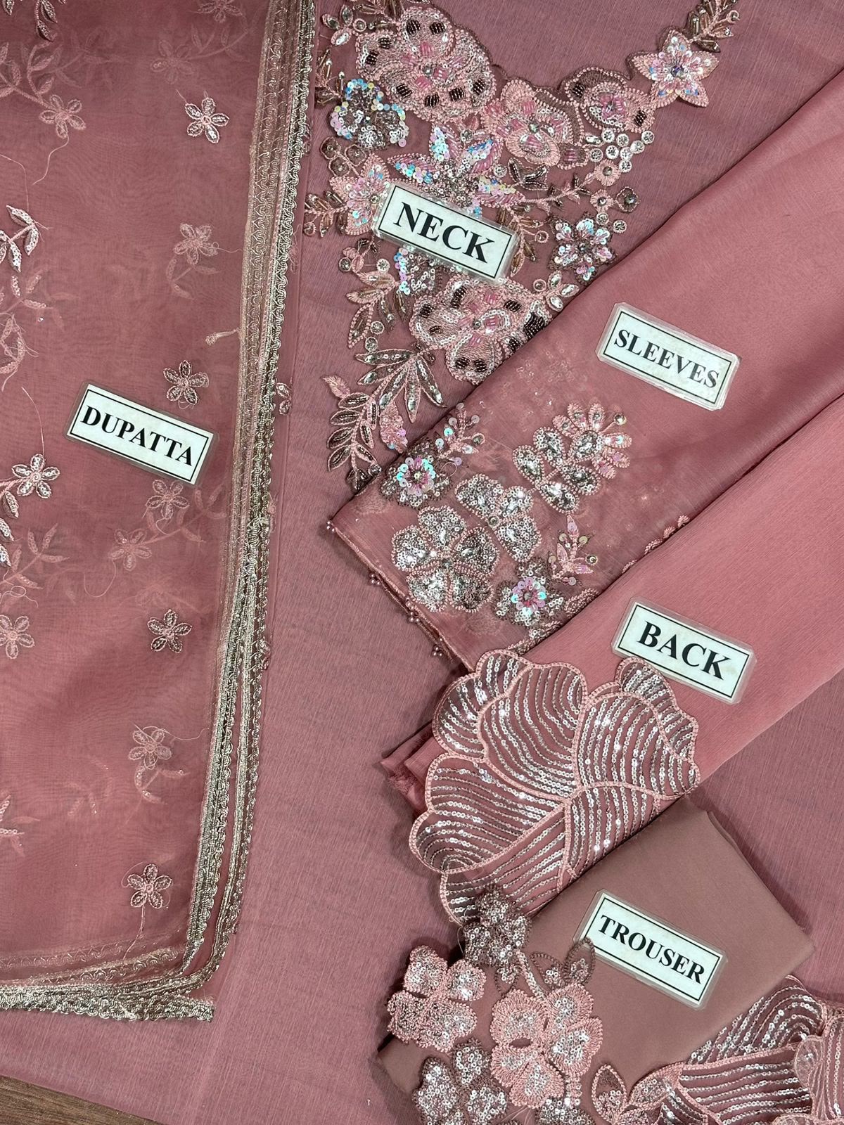 Iznik Master Replica – Heavy Embroidered Chiffon 3-Piece Suit (Adda Work)