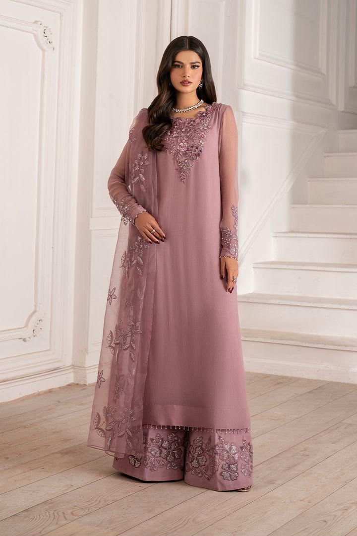 Iznik Master Replica – Heavy Embroidered Chiffon 3-Piece Suit (Adda Work)